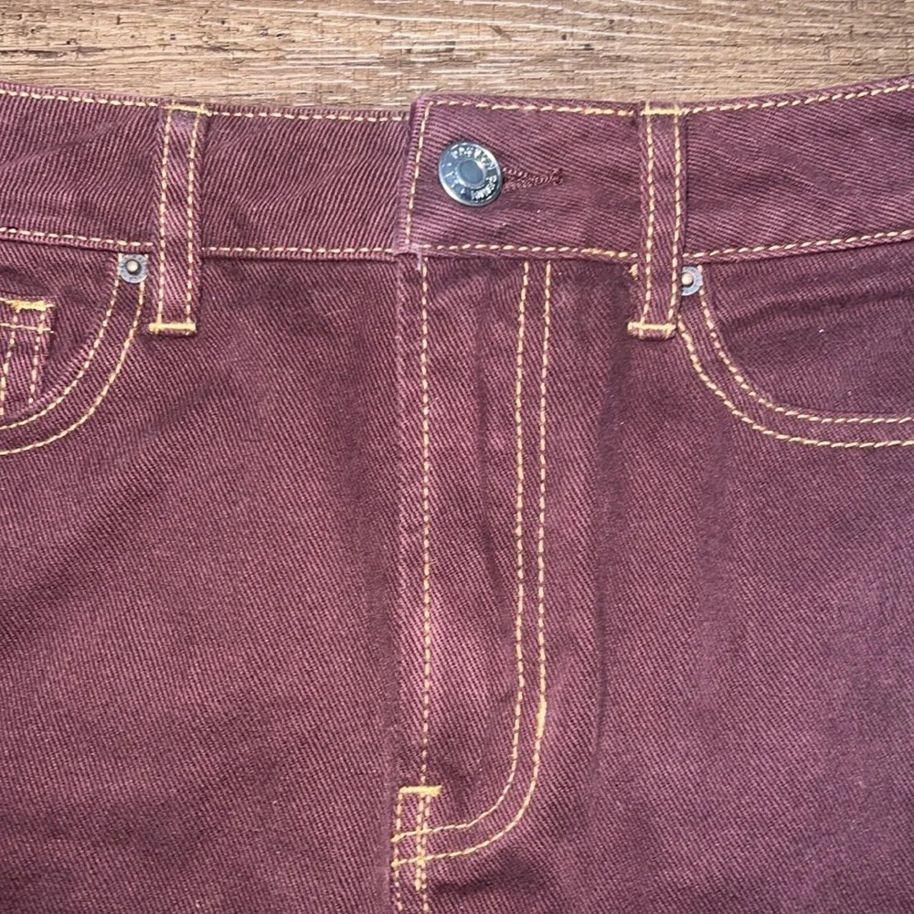 NWT PacSun Burgundy Denim Mini Skirt
